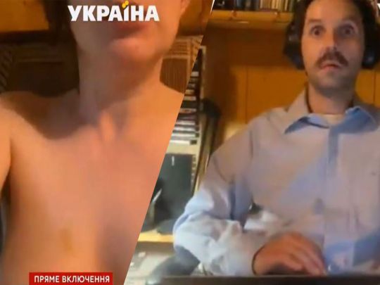 Гола жінка замість експерта: під час прямого ефіру на одному з телеканалів стався кумедний випадок