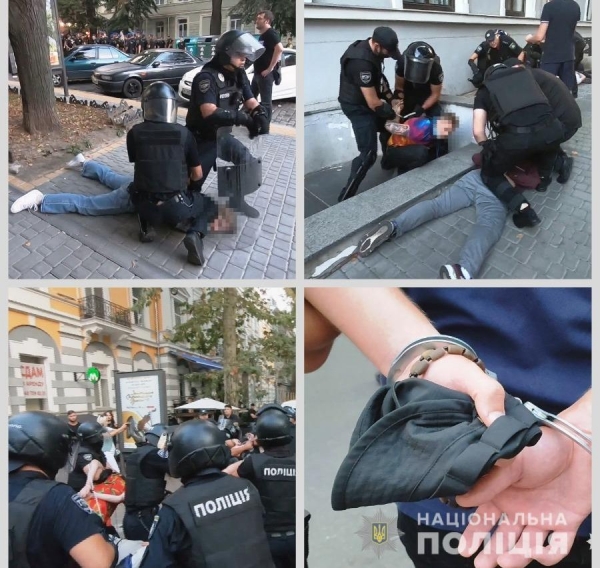 Пострадали три десятка полицейских: марш ЛГБТ в Одессе закончился дракой и арестами