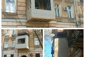 На памятнике архитектуры в Одессе появился балкон-скворечник из вагонки