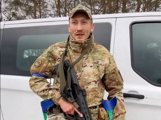 В АТО втратив ногу, а зараз знову взяв до рук зброю: герой публікацій «ФАКТІВ» із полку «Азов» захищає Київ