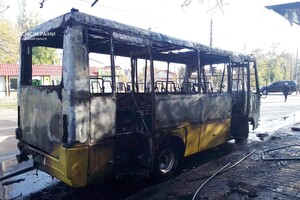На Слободке сгорела маршрутка (обновлено)