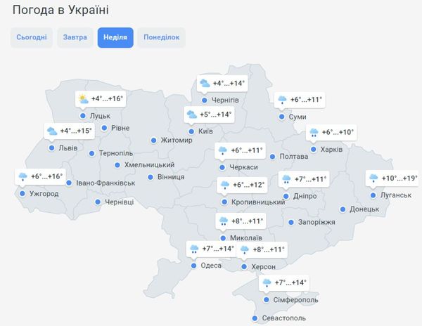 «Суха» субота та дощова неділя: чого чекати від погоди на вихідних