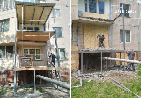В Одессе снесли очередной царь-балкон 