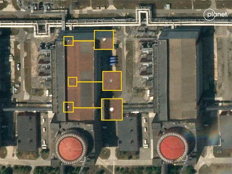 На даху Запорізької АЕС зафіксовано невідомі об’єкти (супутникові знімки)