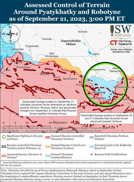 ЗСУ прорвали два з трьох рубежів оборони росіян у Запорізькій області, але поки не ясно, чи зможуть утриматися, — ISW
