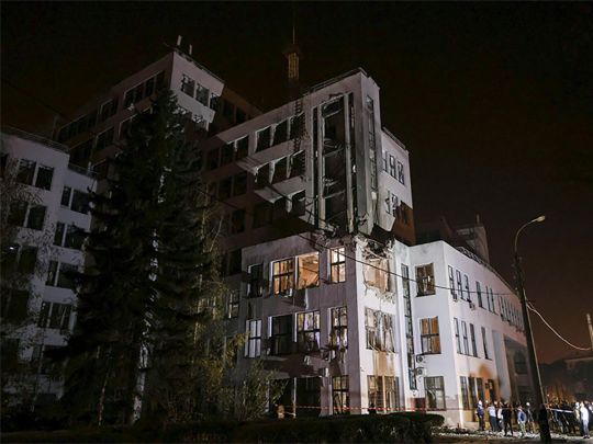Атака російських дронів: у Харкові зруйновано історичну будівлю, у Києві — житловий будинок, у Кривому Розі загинув місцевий житель