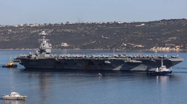 Авианосец USS Gerald R. Ford уходит на ремонт после пожара на борту